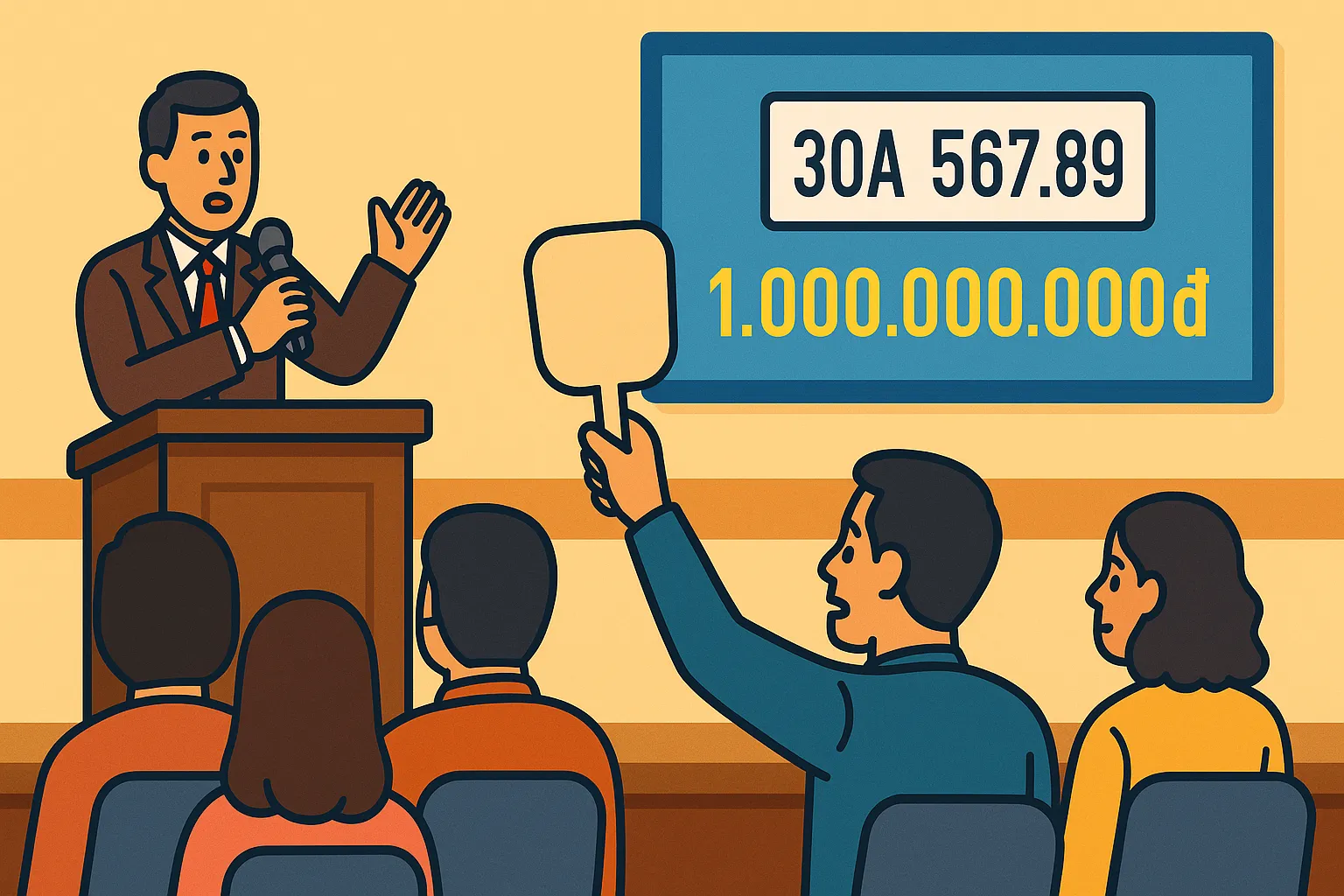 Không thực hiện thanh toán nghĩa vụ tài chính khi trúng đấu giá biển số xe