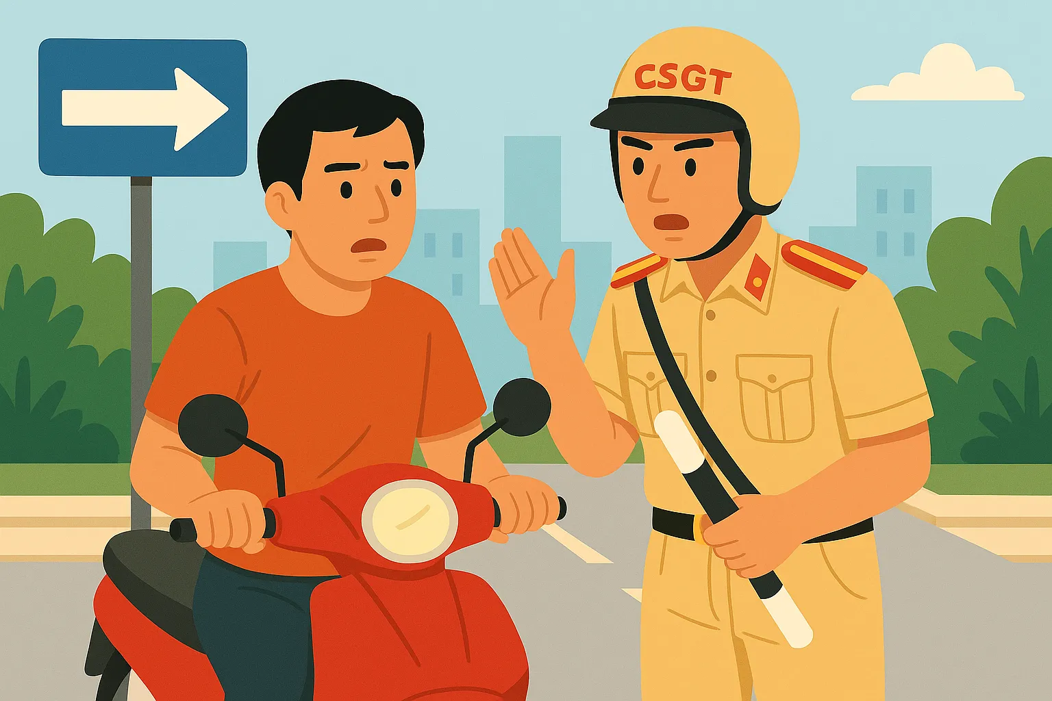 Mức phạt lỗi đi ngược chiều của ô tô, xe máy năm 2025