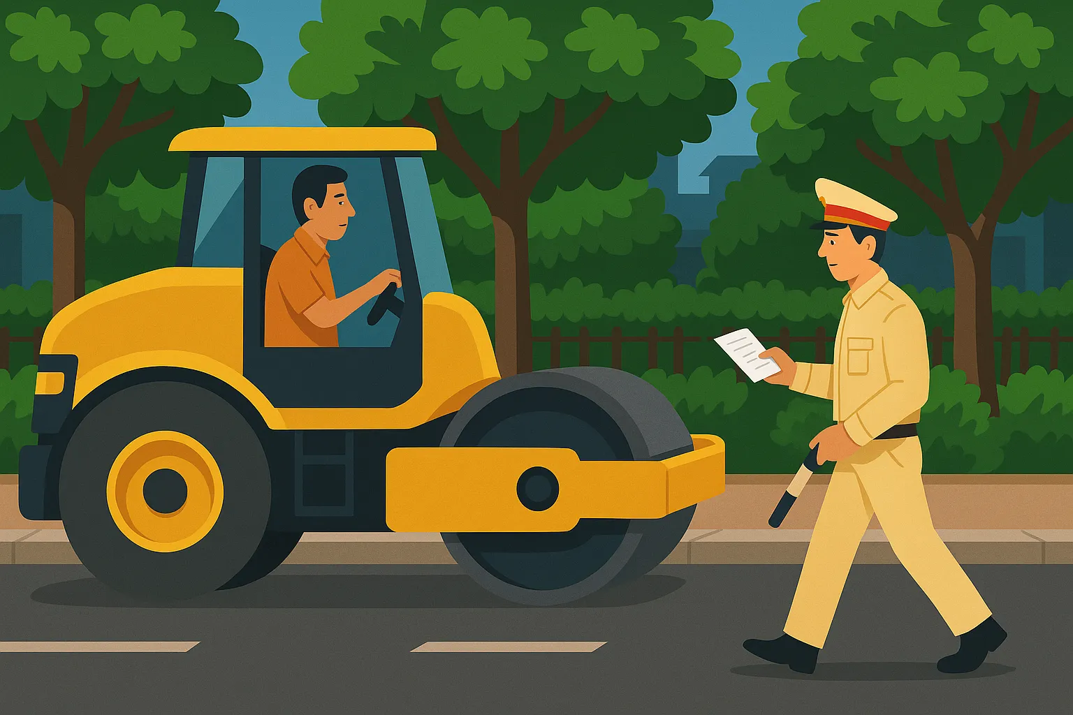 Lỗi đỗ xe ngược chiều của xe máy chuyên dùng bị phạt bao nhiêu tiền?