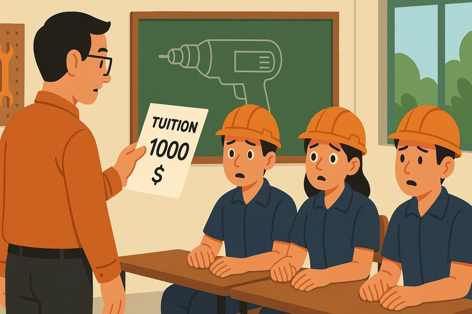 Có được thu học phí khi đào tạo nghề cho người lao động làm việc cho mình không?