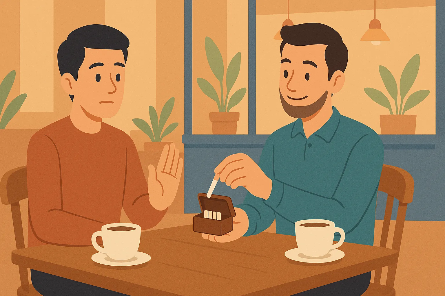 Ép hút thuốc lá