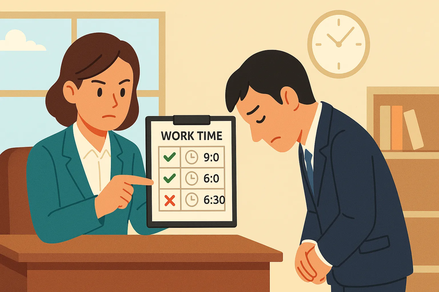Vi phạm quy định về thời giờ làm việc