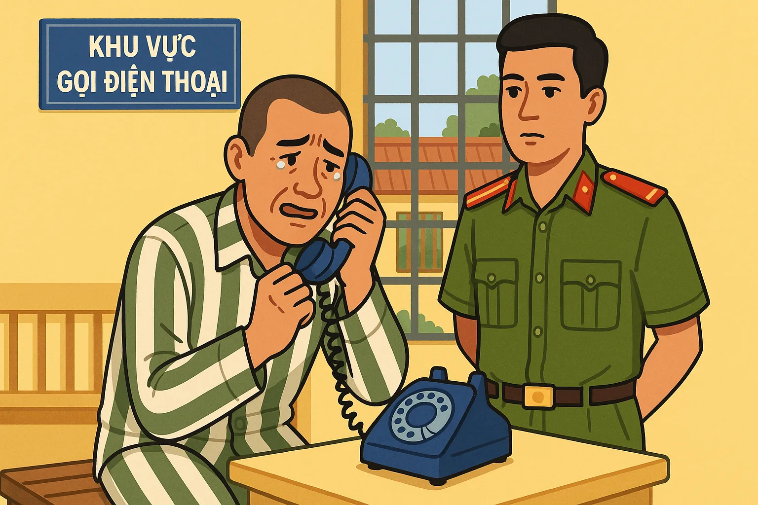 Phạm nhân có được gọi điện thoại cho người thân khi đang chấp hành án không?