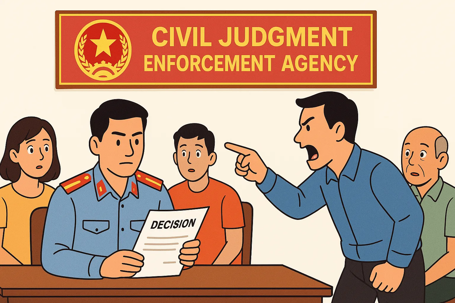 Gây rối trật tự tại nơi thi hành án dân sự bị xử lý ra sao?