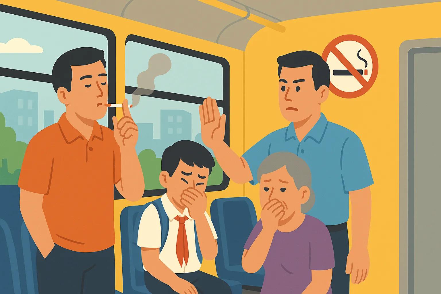 Hút thuốc lá trên phương tiện công cộng