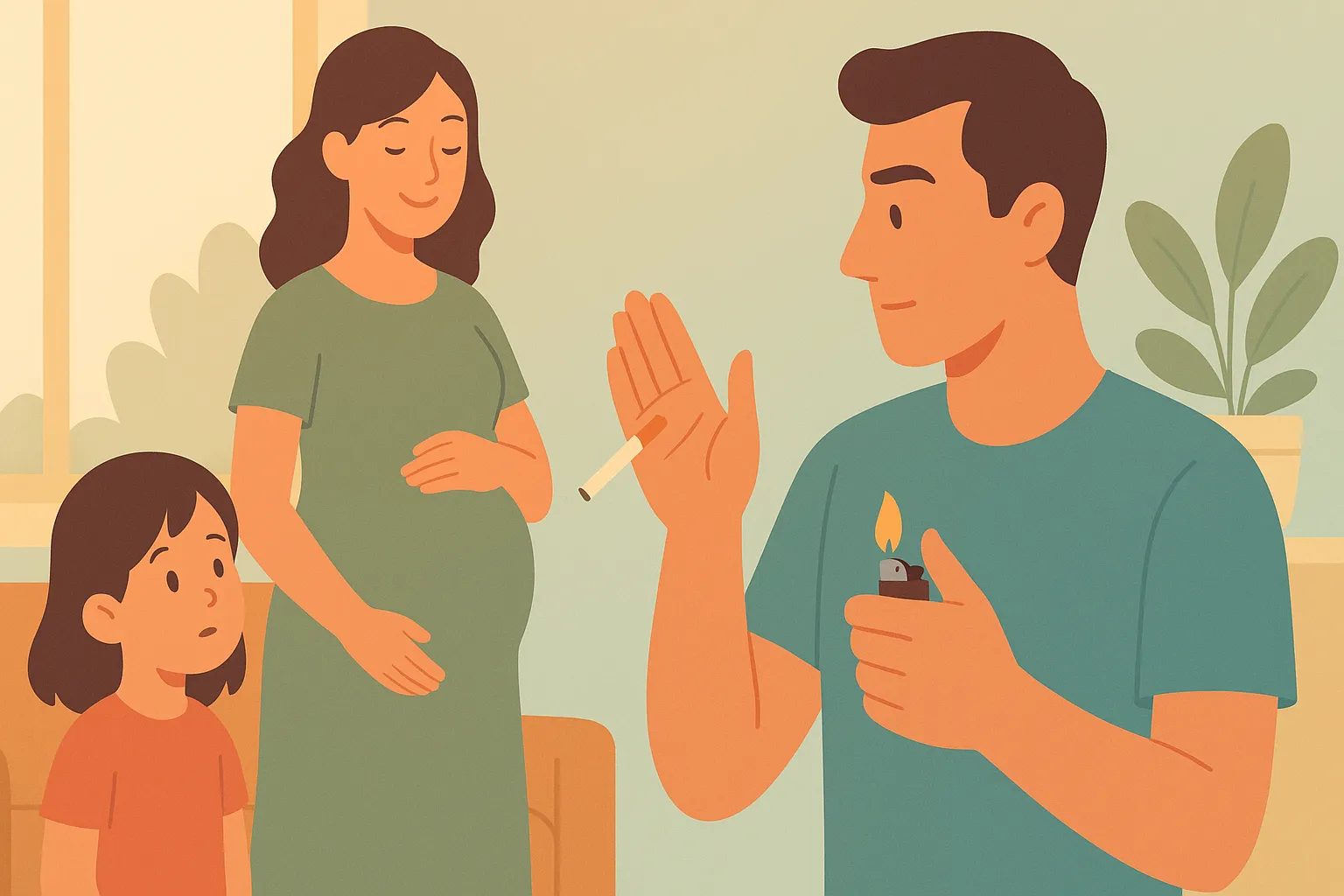 Không hút thuốc gần phụ nữ mang thai