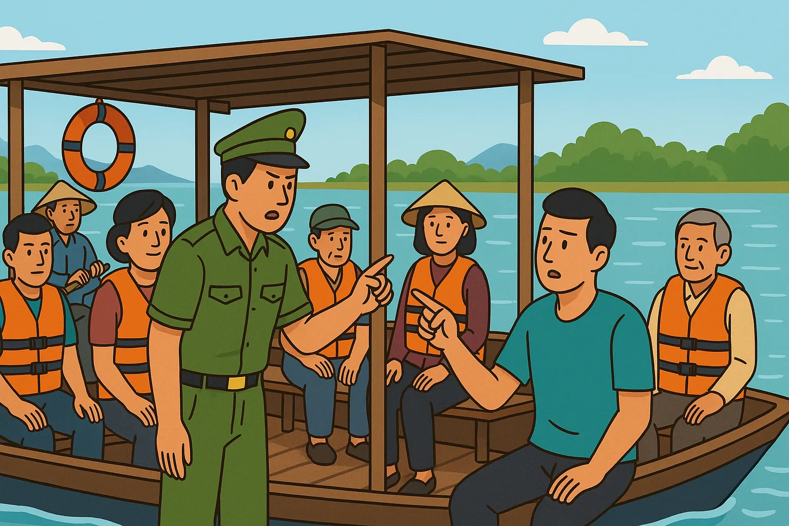 Xử phạt chủ phương tiện không trang bị đủ áo phao 