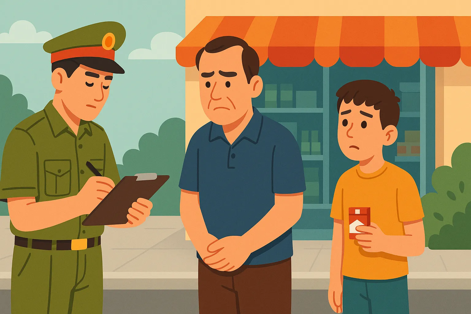 Bắt con chưa đủ tuổi mua thuốc lá hộ có bị phạt không?