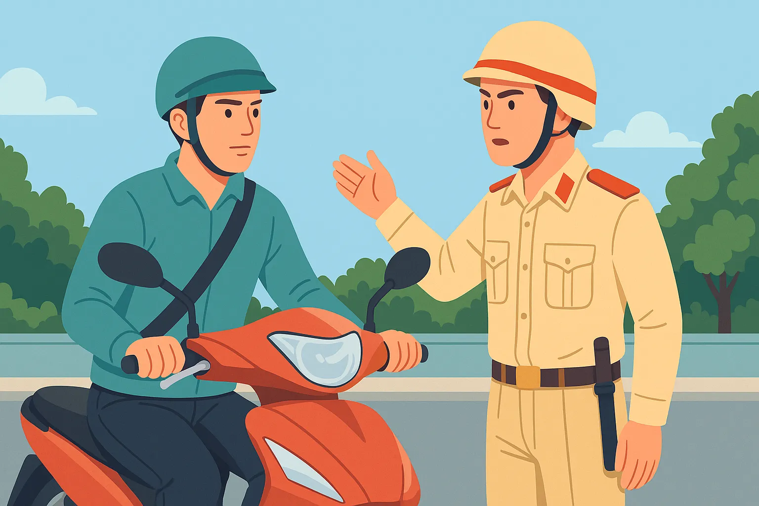 Năm 2025, mượn xe người thân có bị xử phạt lỗi xe không chính chủ không?