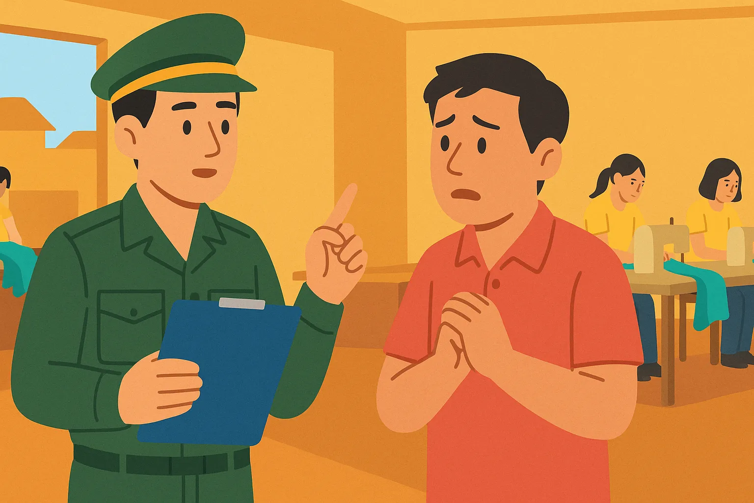 xử phạt doanh nghiệp không cho nghỉ giữa ca