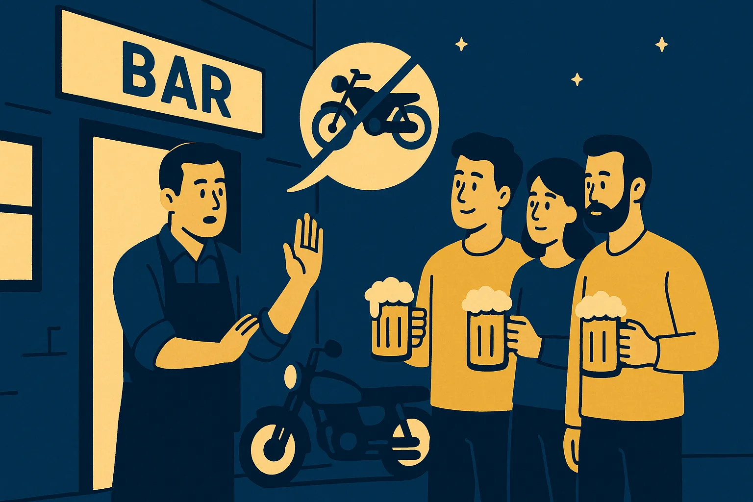 Cơ sở kinh doanh có phải nhắc nhở khách hàng về việc không lái xe sau khi uống rượu bia không?