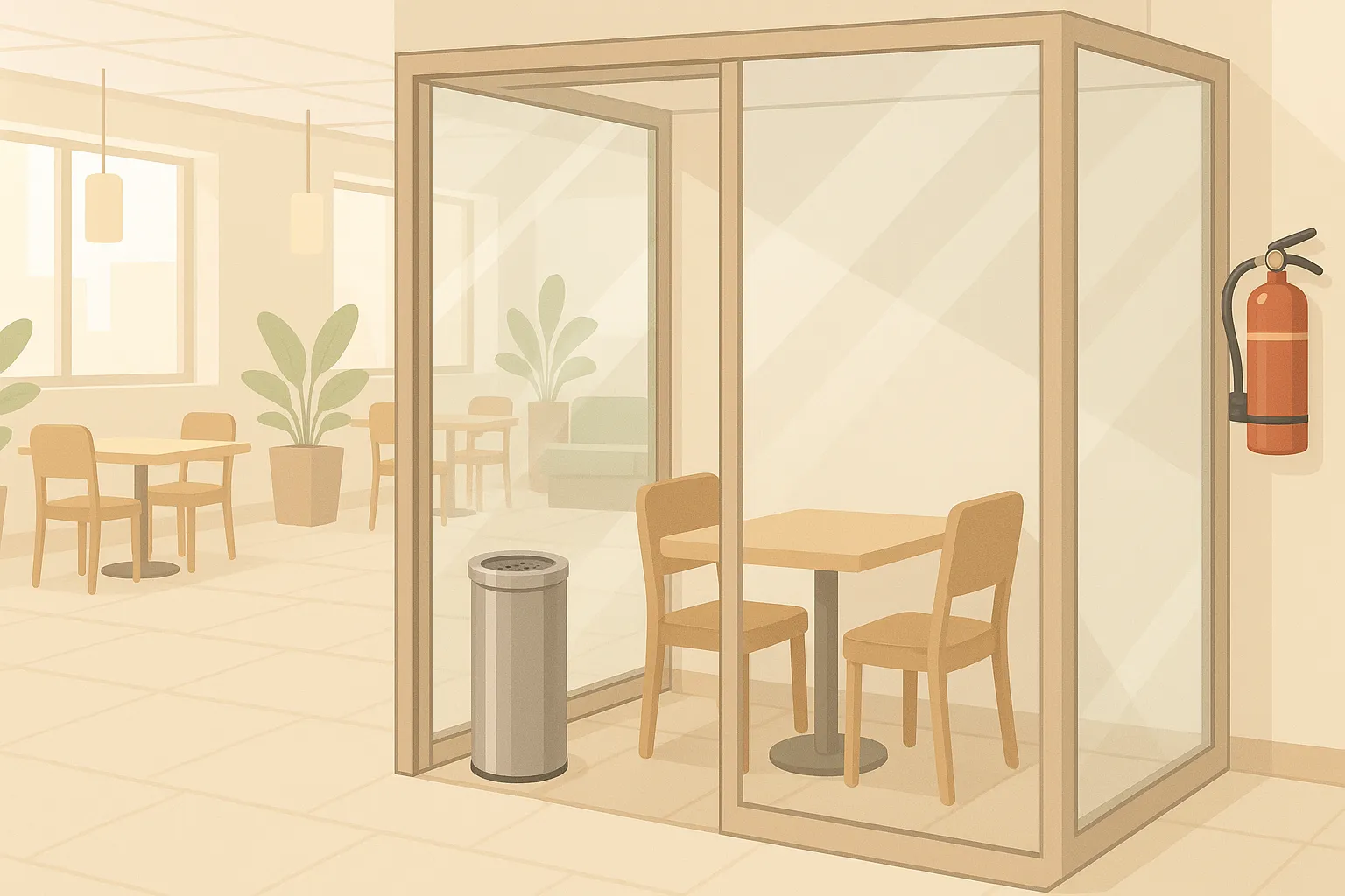 phòng và hệ thống thông khí tách biệt 