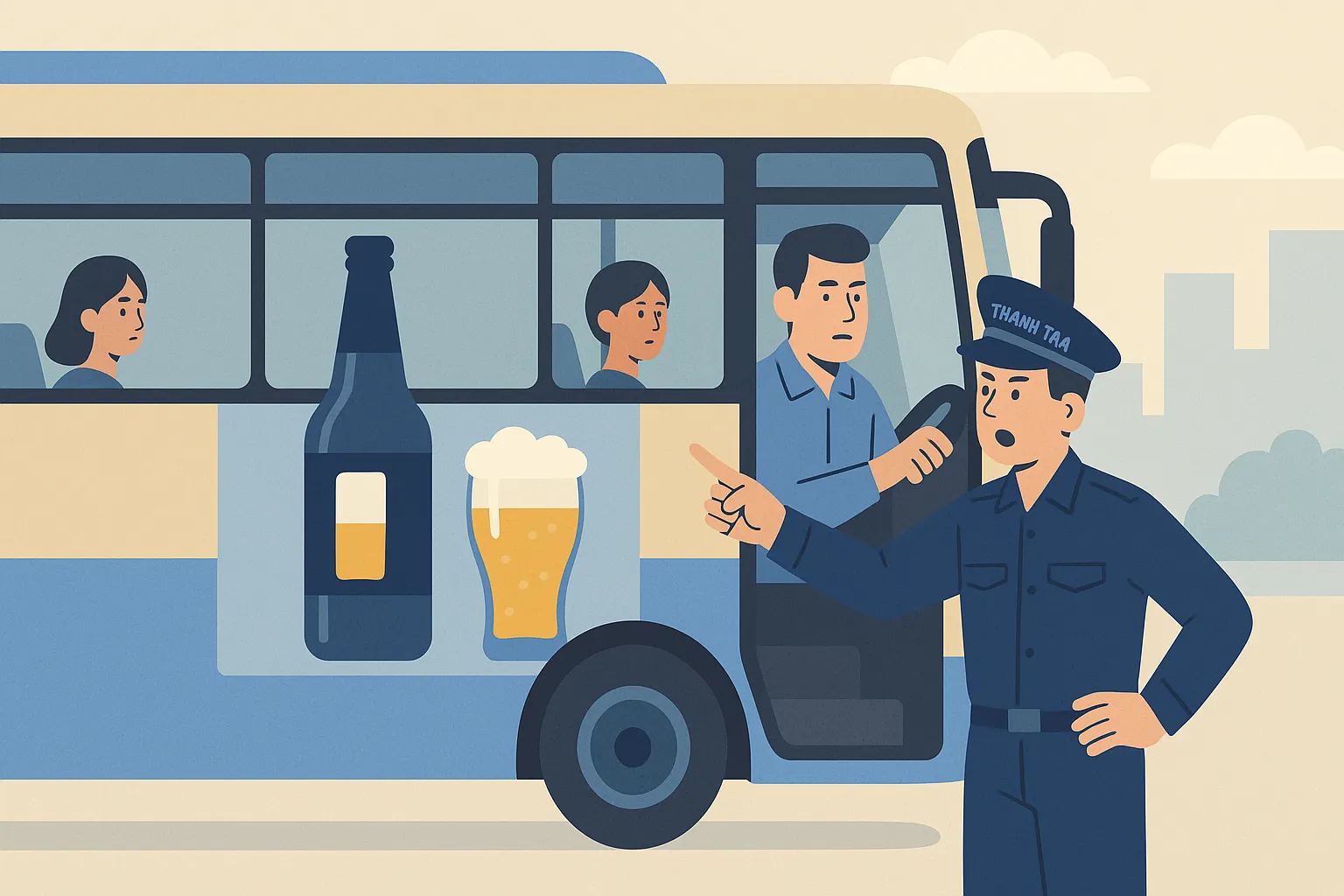 Có được quảng cáo rượu bia trên phương tiện giao thông hay không?