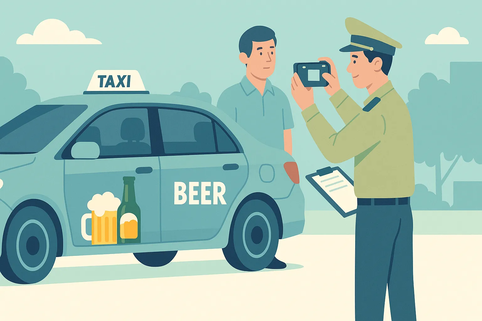 Có được quảng cáo rượu, bia trên phương tiện giao thông không?