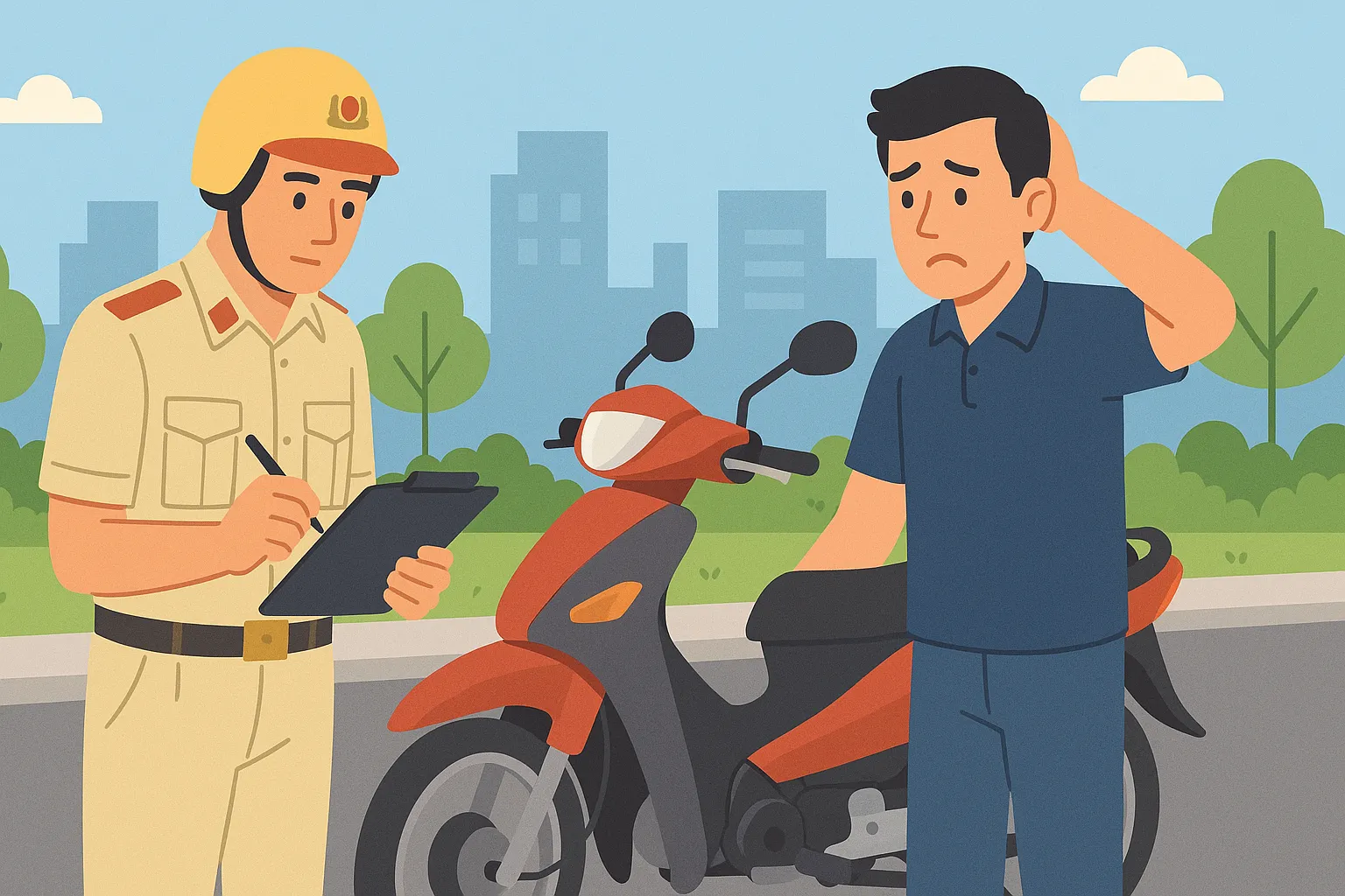 Tự ý thay đổi màu sơn xe máy bị phạt bao nhiêu?