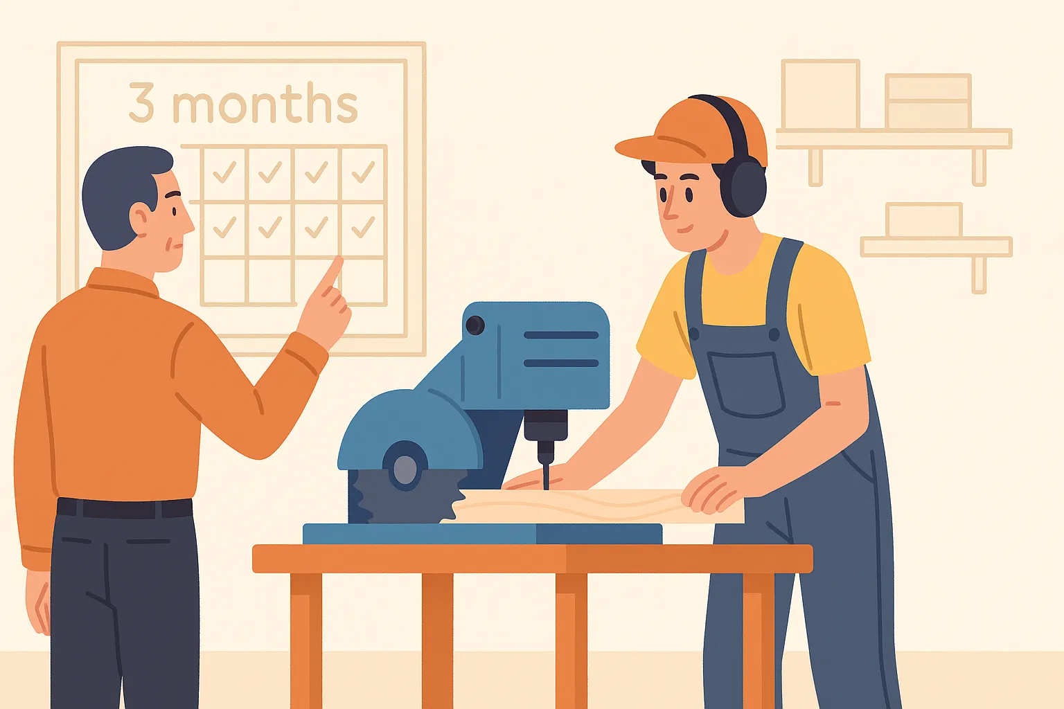 Đảm bảo thời hạn tập nghề