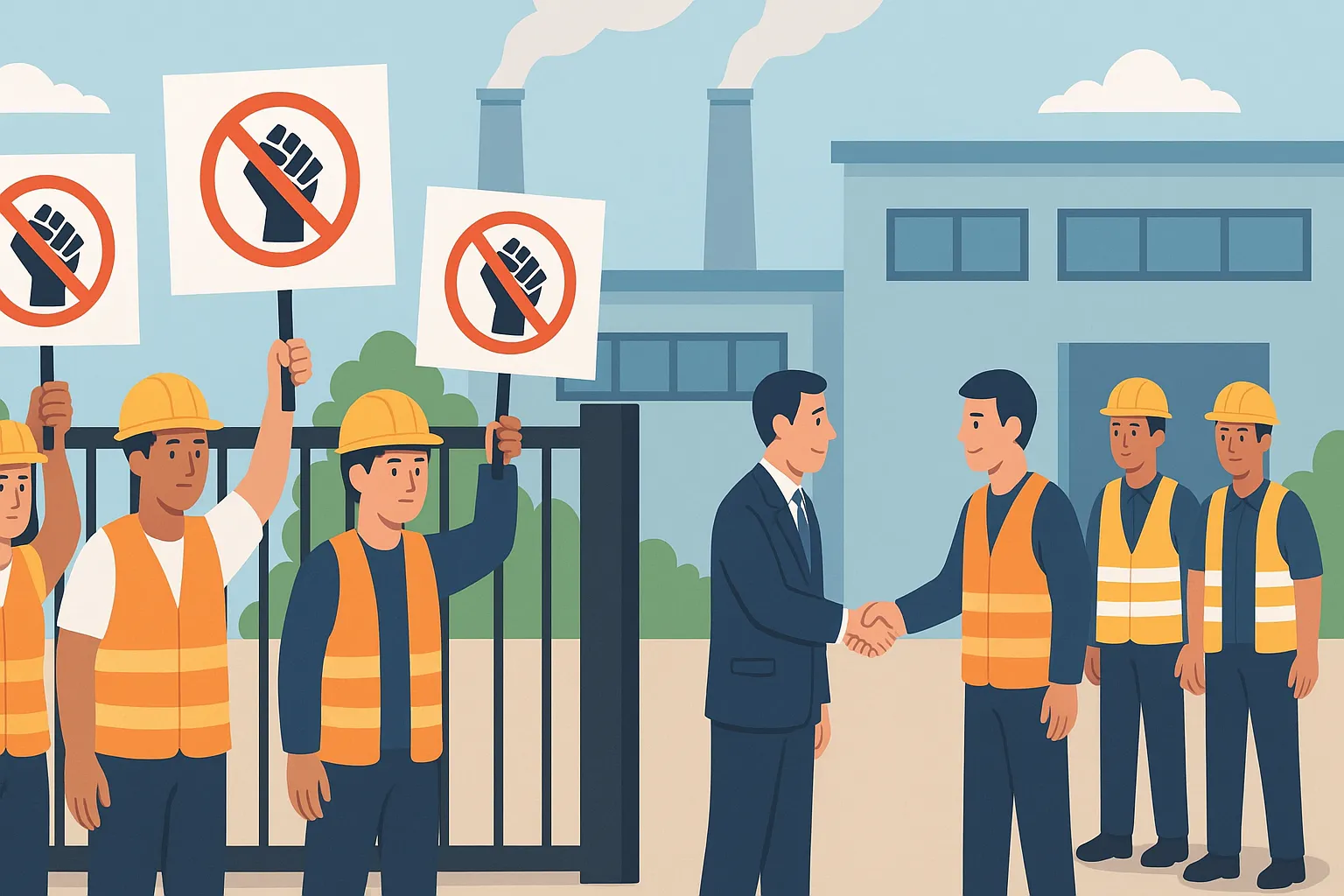 Có được thuê lao động khác để thay thế người đình công hay không?