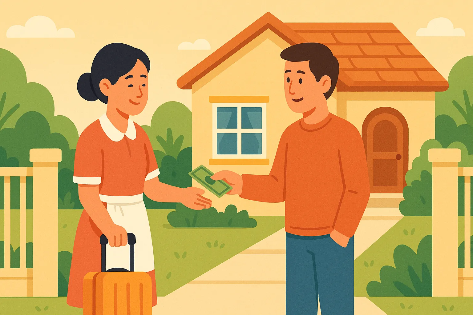 Người thuê giúp việc có phải trả tiền tàu xe cho họ không?