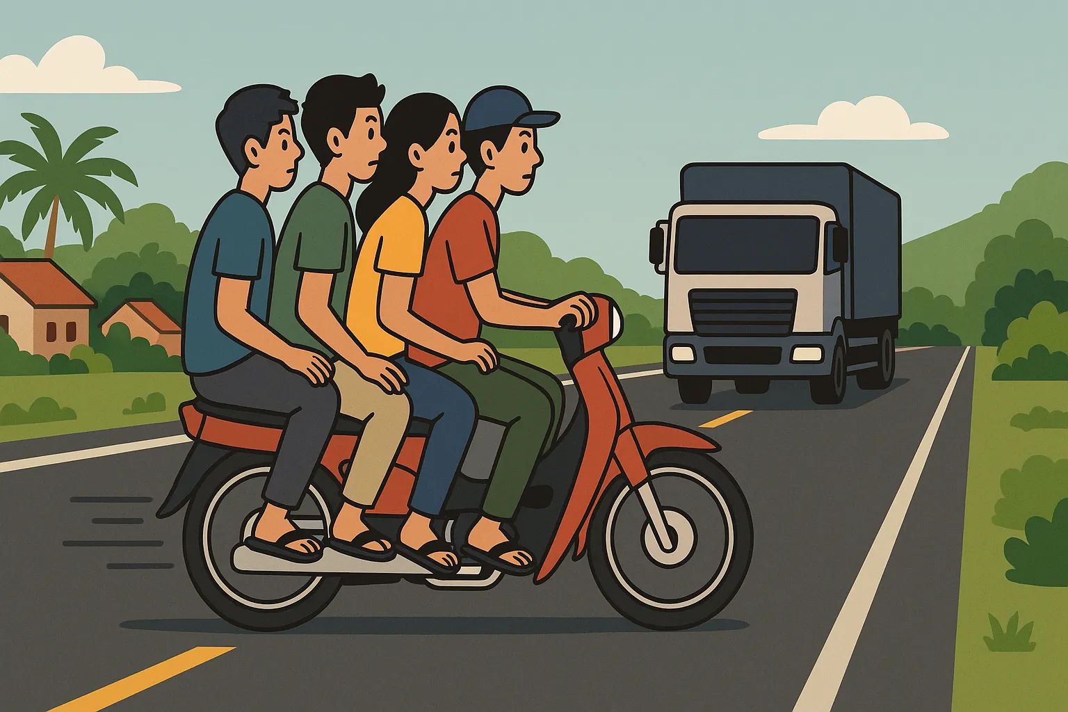 Chở từ 4 người trở lên bị phạt bao nhiêu?