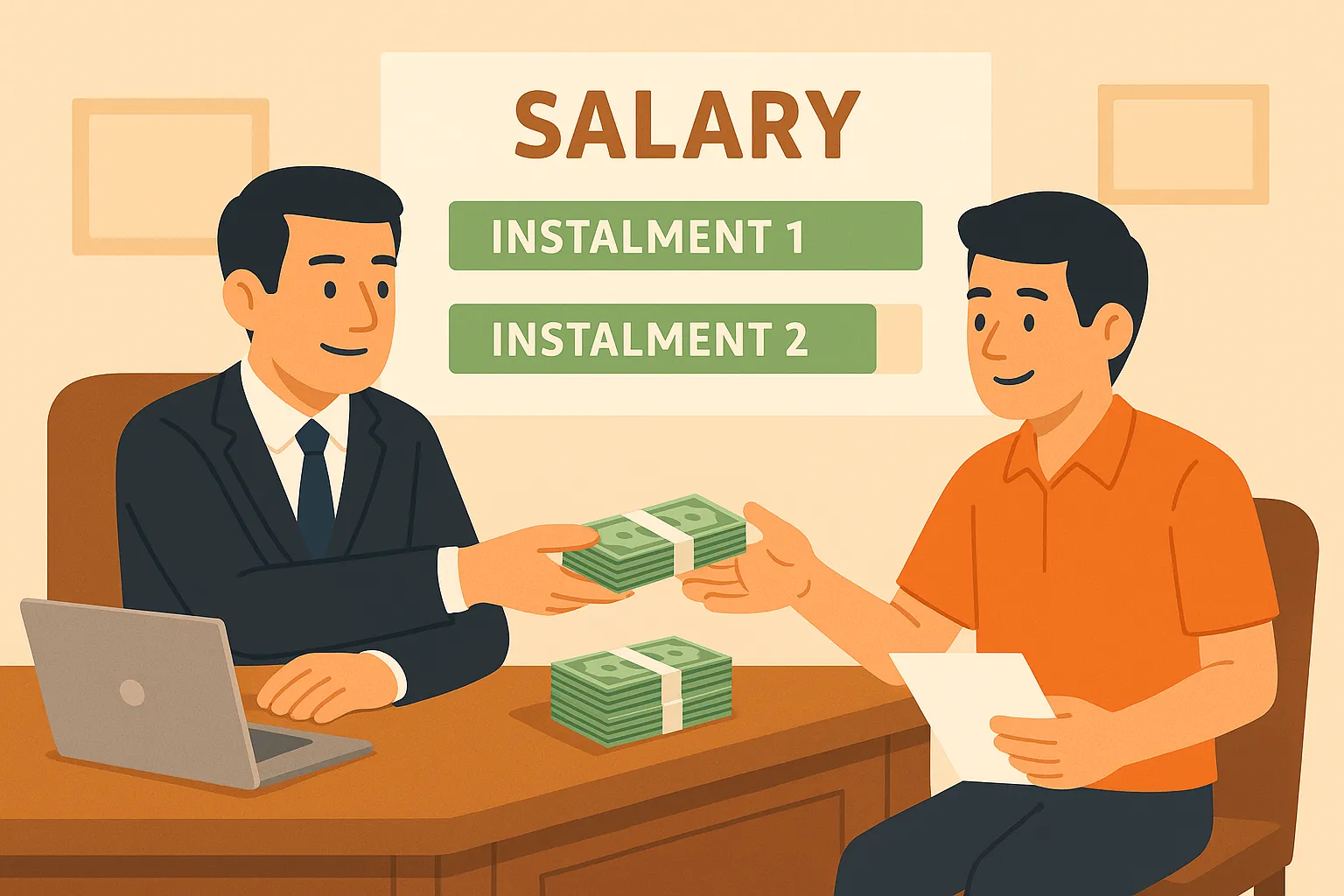 Người sử dụng lao động có được chia nhỏ kỳ hạn trả lương tháng thành nhiều đợt không?