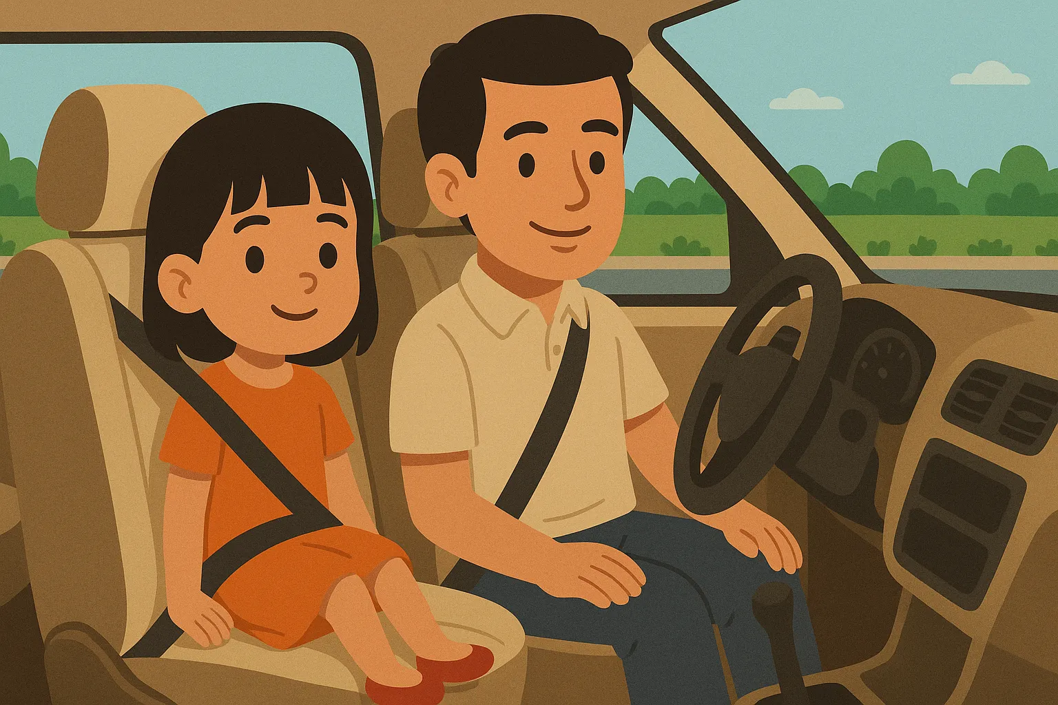 Hành vi chở trẻ em dưới 10 tuổi ngồi phía trước xe ô tô bị xử phạt bao nhiêu?