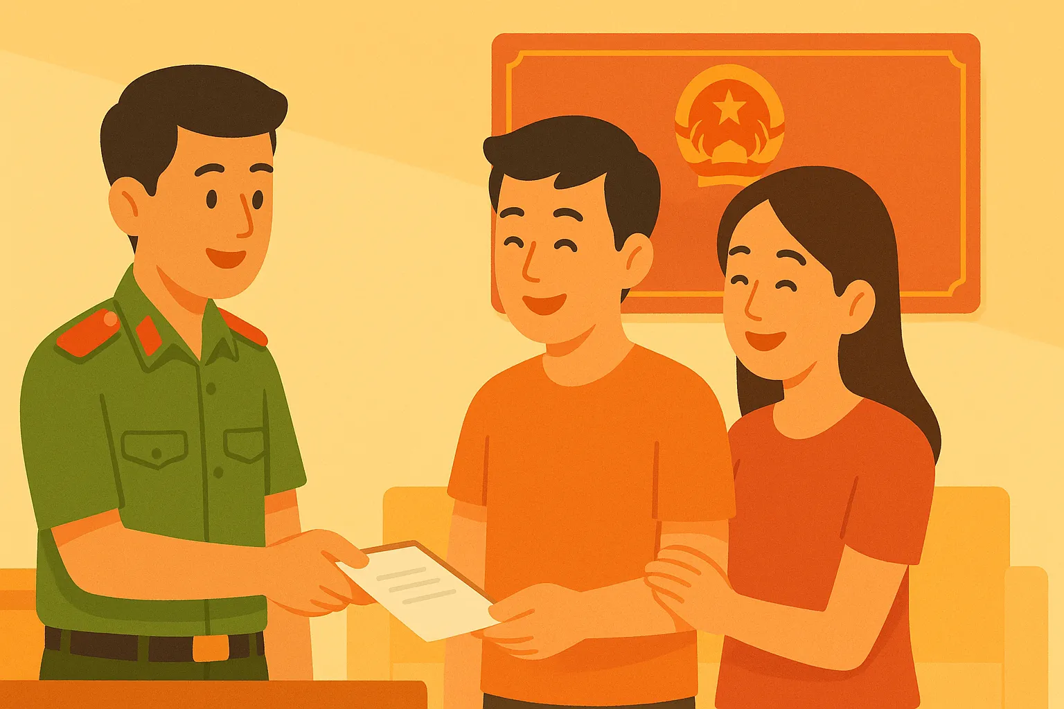 Vợ chồng đăng ký cư trú