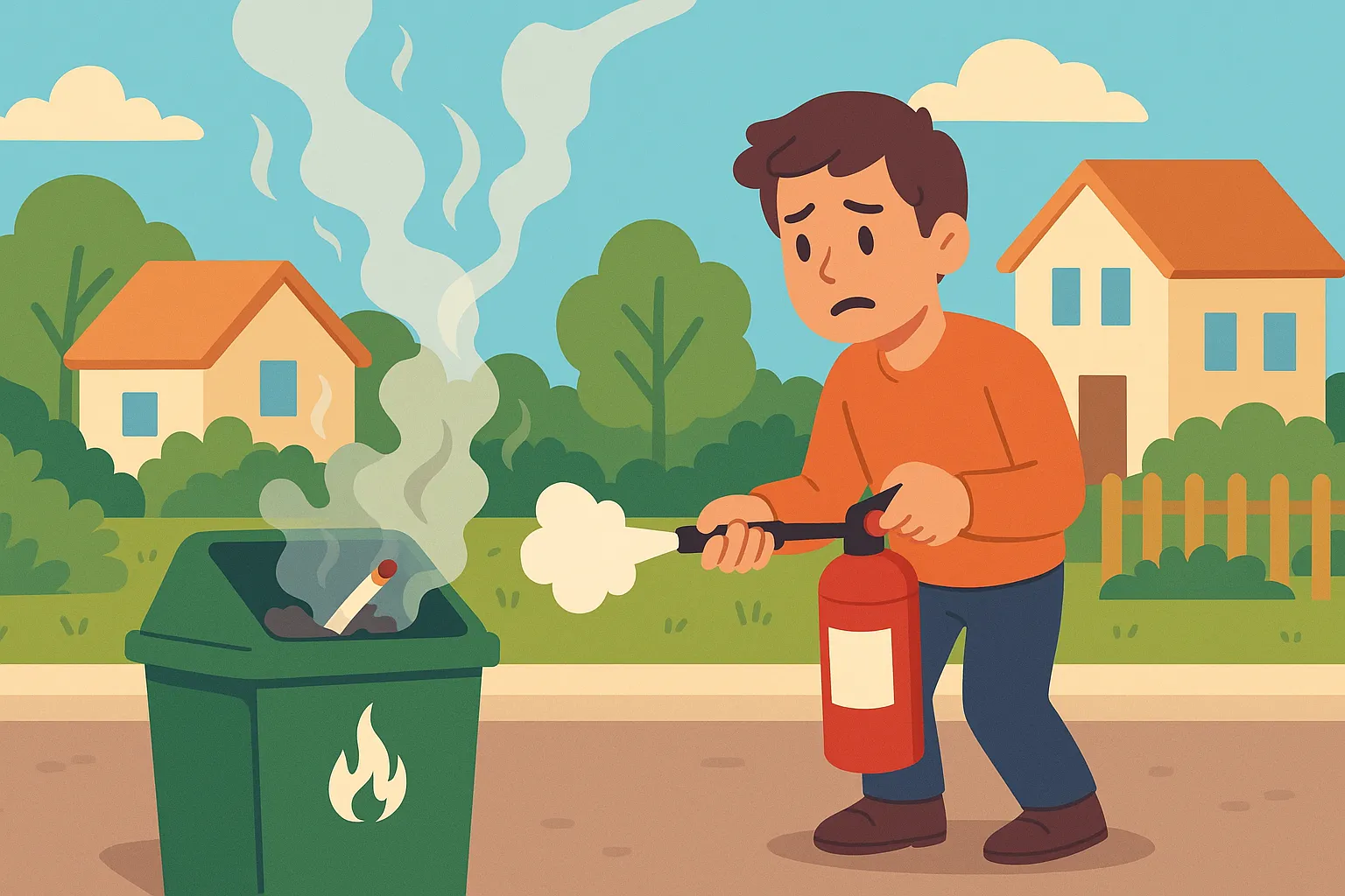 Vứt thuốc gây cháy