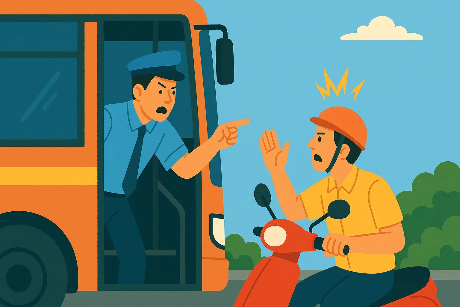 Xe buýt có được đi vào làn xe máy không?