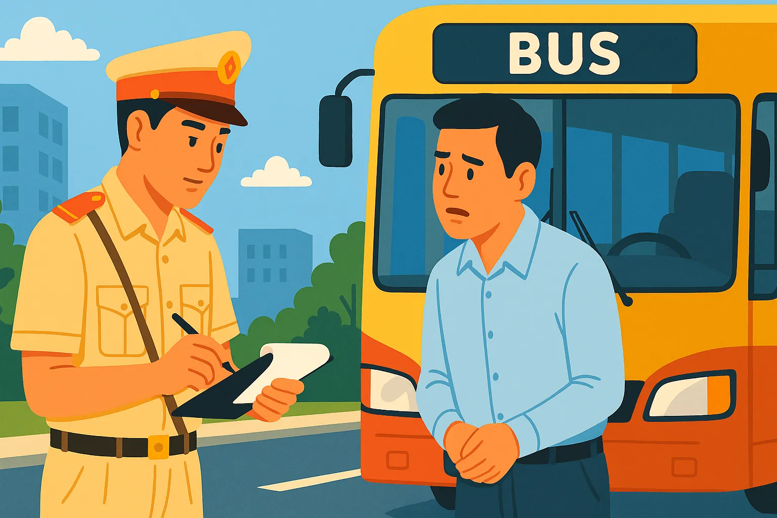 Hành vi điều khiển xe buýt lấn làn xe máy bị xử lý như thế nào?