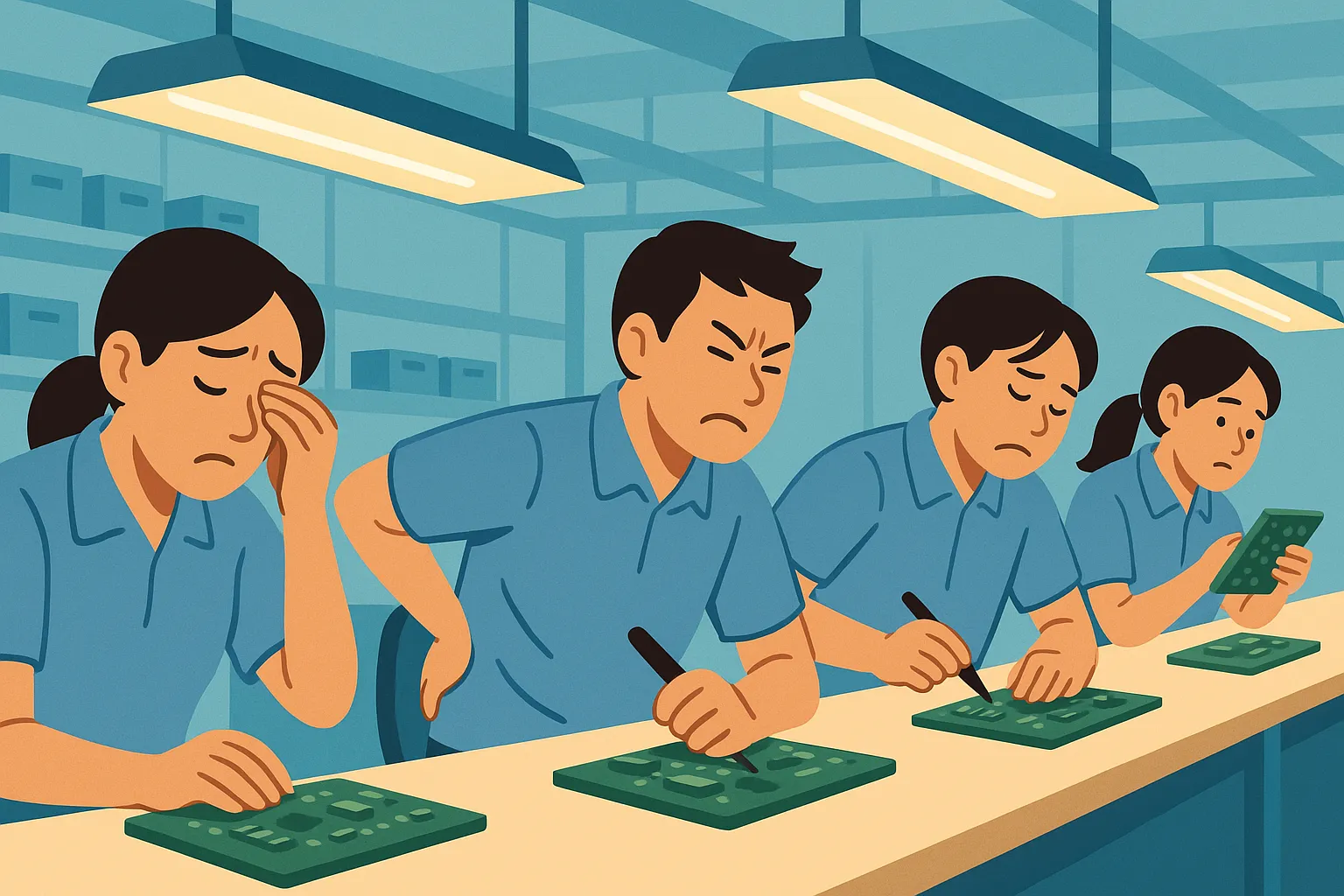 Công ty không hướng dẫn về yếu tố có hại trong lao động