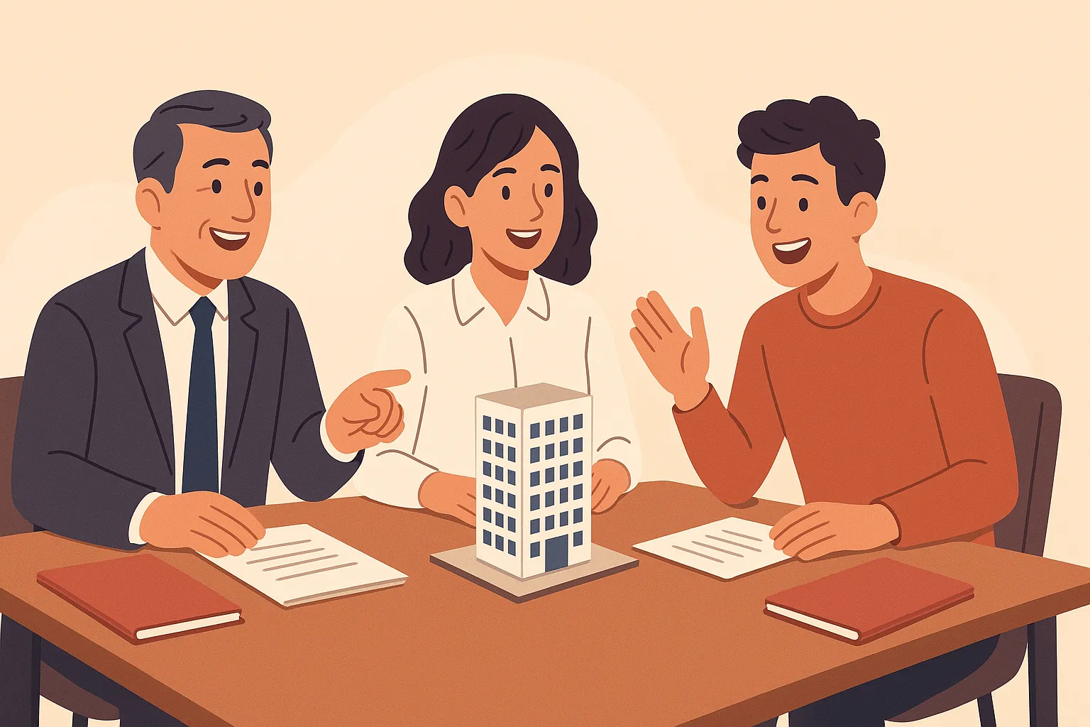 Ba người bạn cùng nhau dự định thành lập một công ty cổ phần.