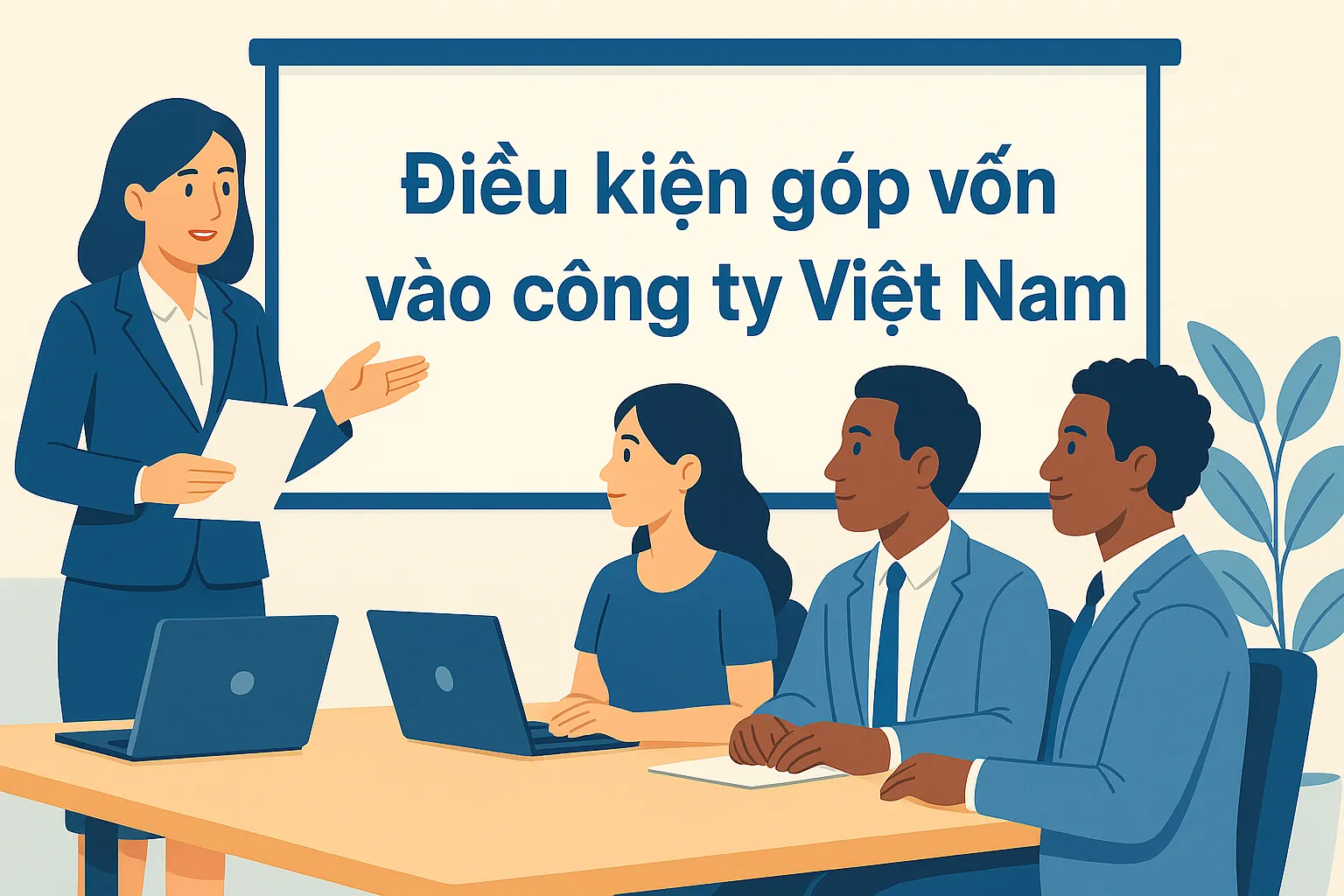 Điều kiện cụ thể để nhà đầu tư nước ngoài góp vốn.