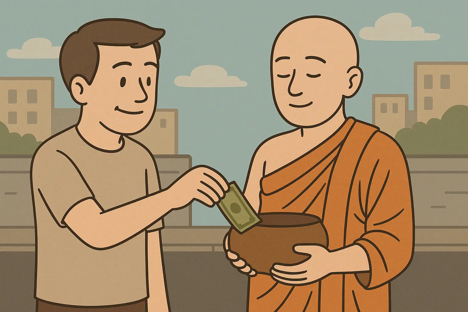 Giả làm nhà sư để xin tiền có bị phạt không?