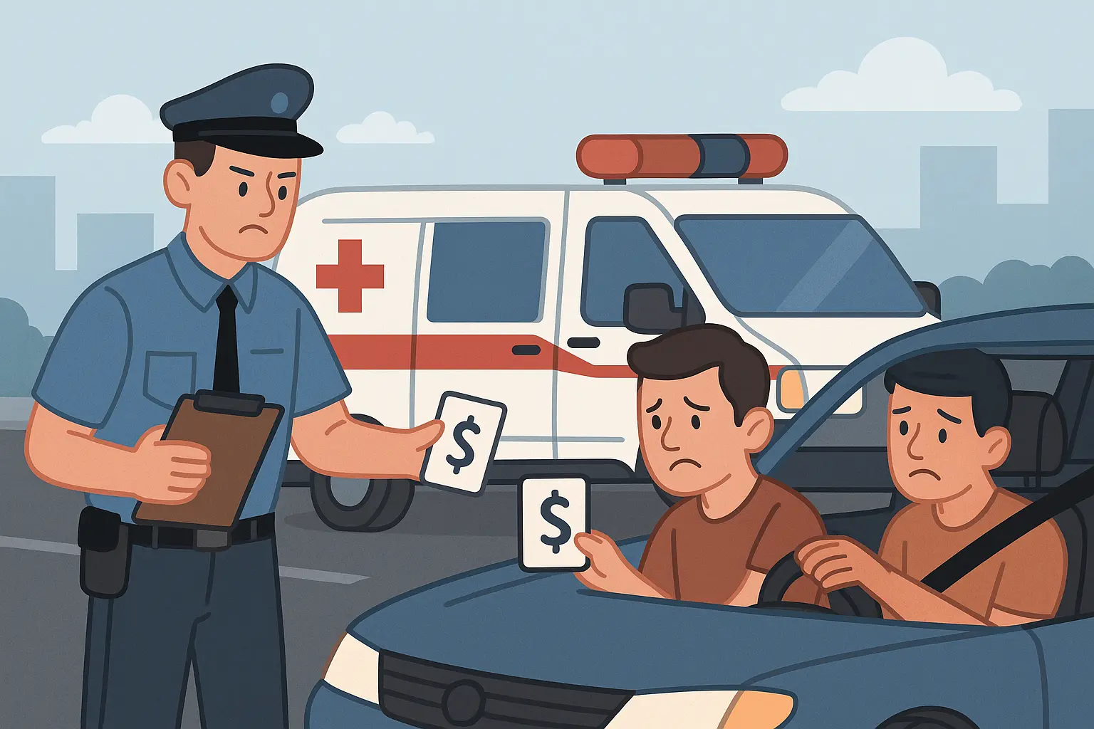 Mức xử phạt khi không nhường đường cho xe cứu thương