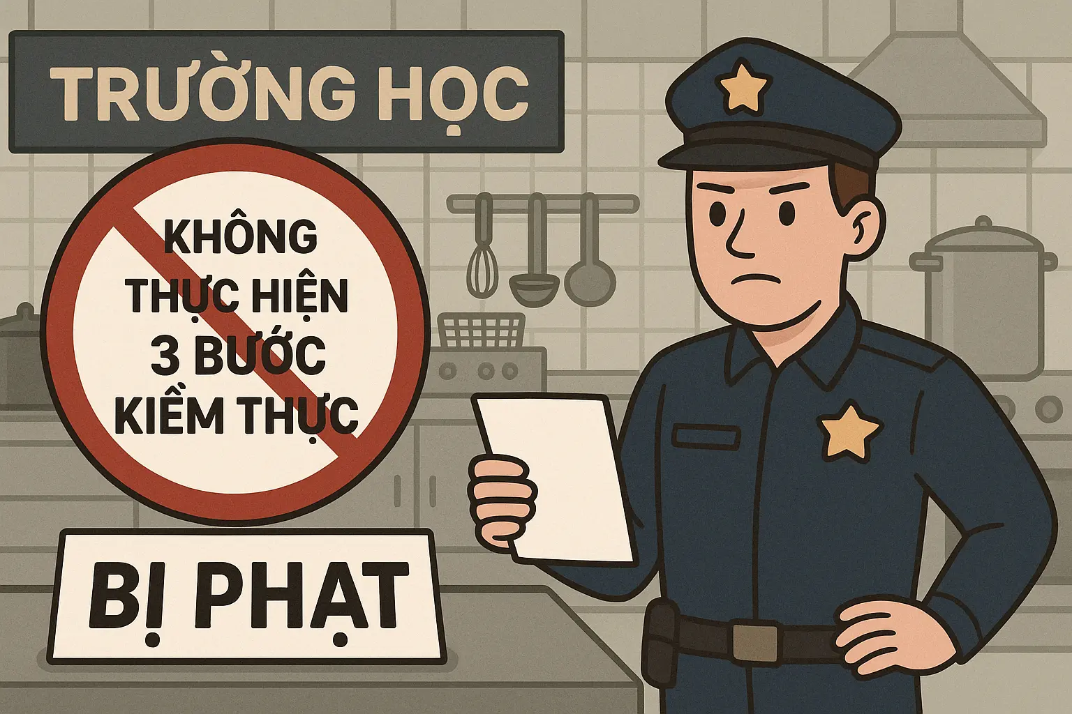 Nhà ăn trường học bị xử lý như thế nào nếu không thực hiện kiểm thực 3 bước?