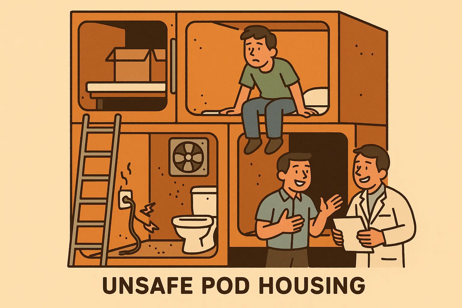 Phòng trọ tổ kén không đạt điều kiện an toàn thì có được cho thuê không?