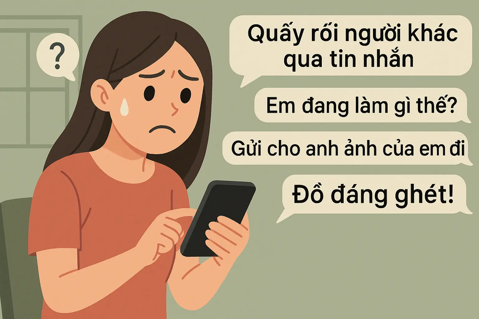 Quấy rối người khác qua tin nhắn có vi phạm pháp luật không ?