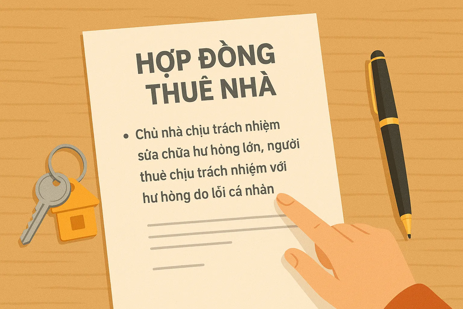 Ai là người chịu trách nhiệm khi nhà thuê bị hư hỏng?