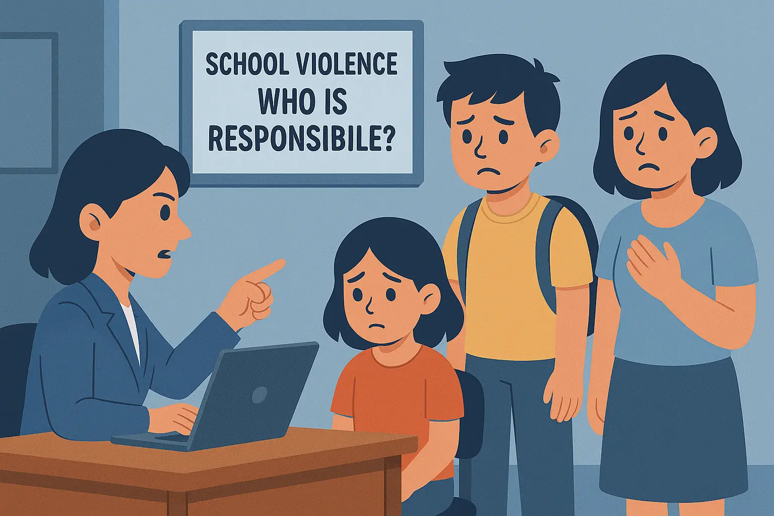 Ngoài người thực hiện bạo lực ai là người có trách nhiệm khi xảy ra bạo lực học đường?