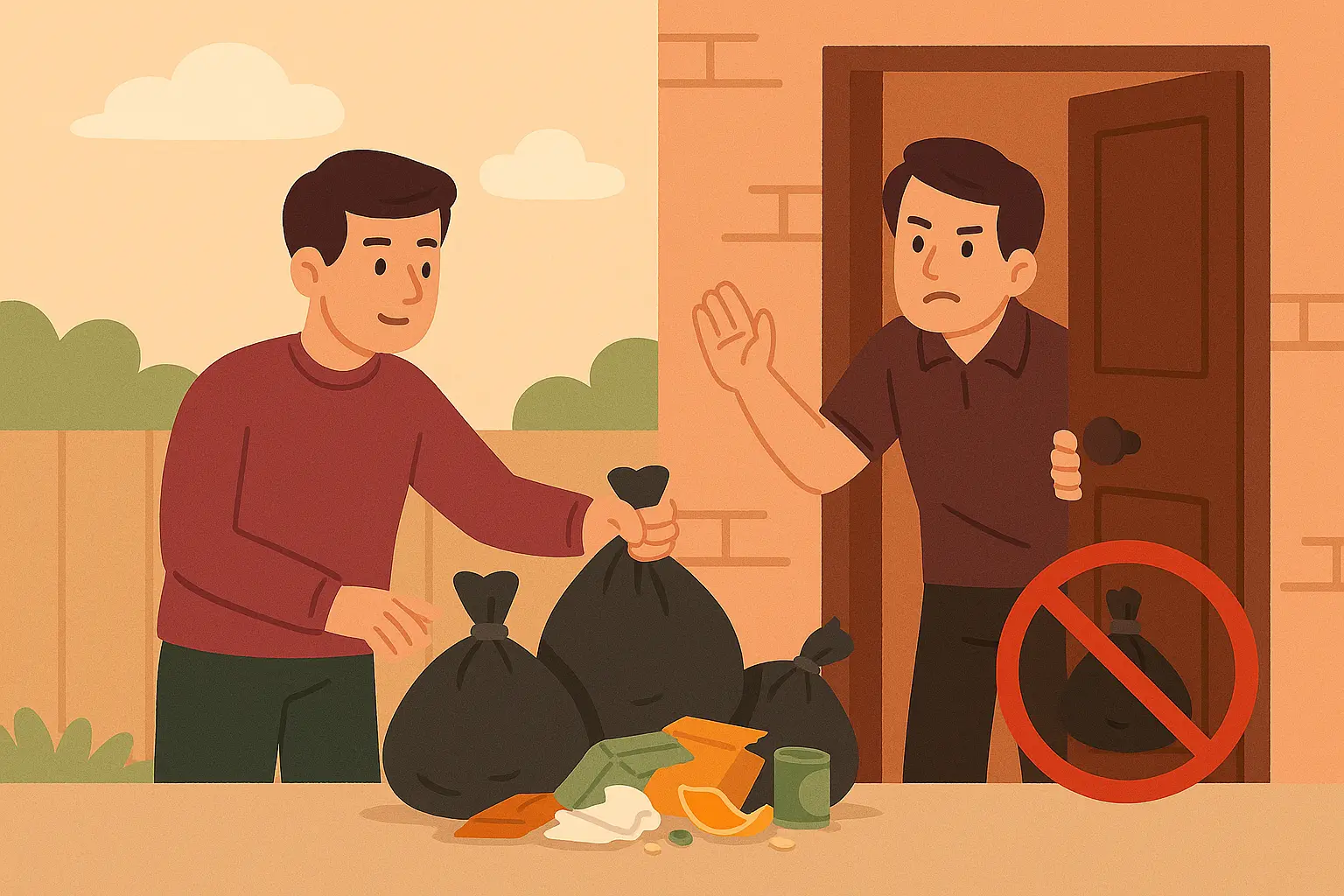Vứt rác trước nhà người khác bị xử lý như thế nào?