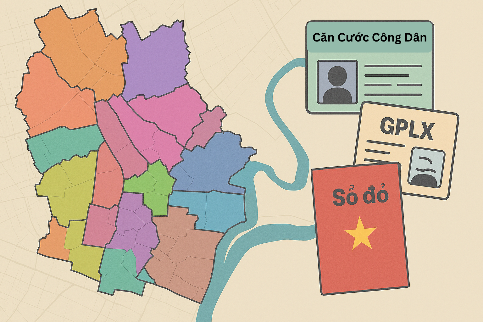 Sáp nhập tỉnh, xã có phải đổi giấy tờ tùy thân không? ( cập nhật 2025)