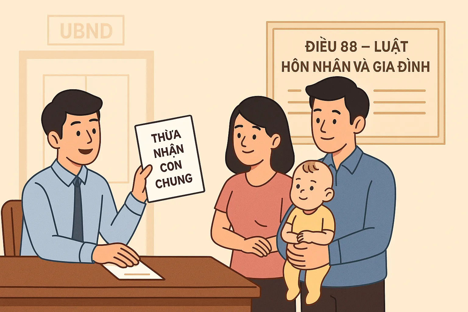 Con sinh trước khi đăng ký kết hôn có được coi là con chung không?
