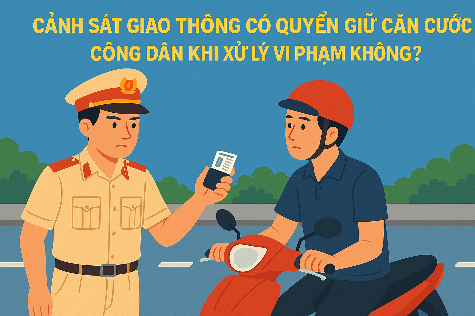 Cảnh sát giao thông có quyền giữ căn cước công dân khi xử lý vi phạm không?
