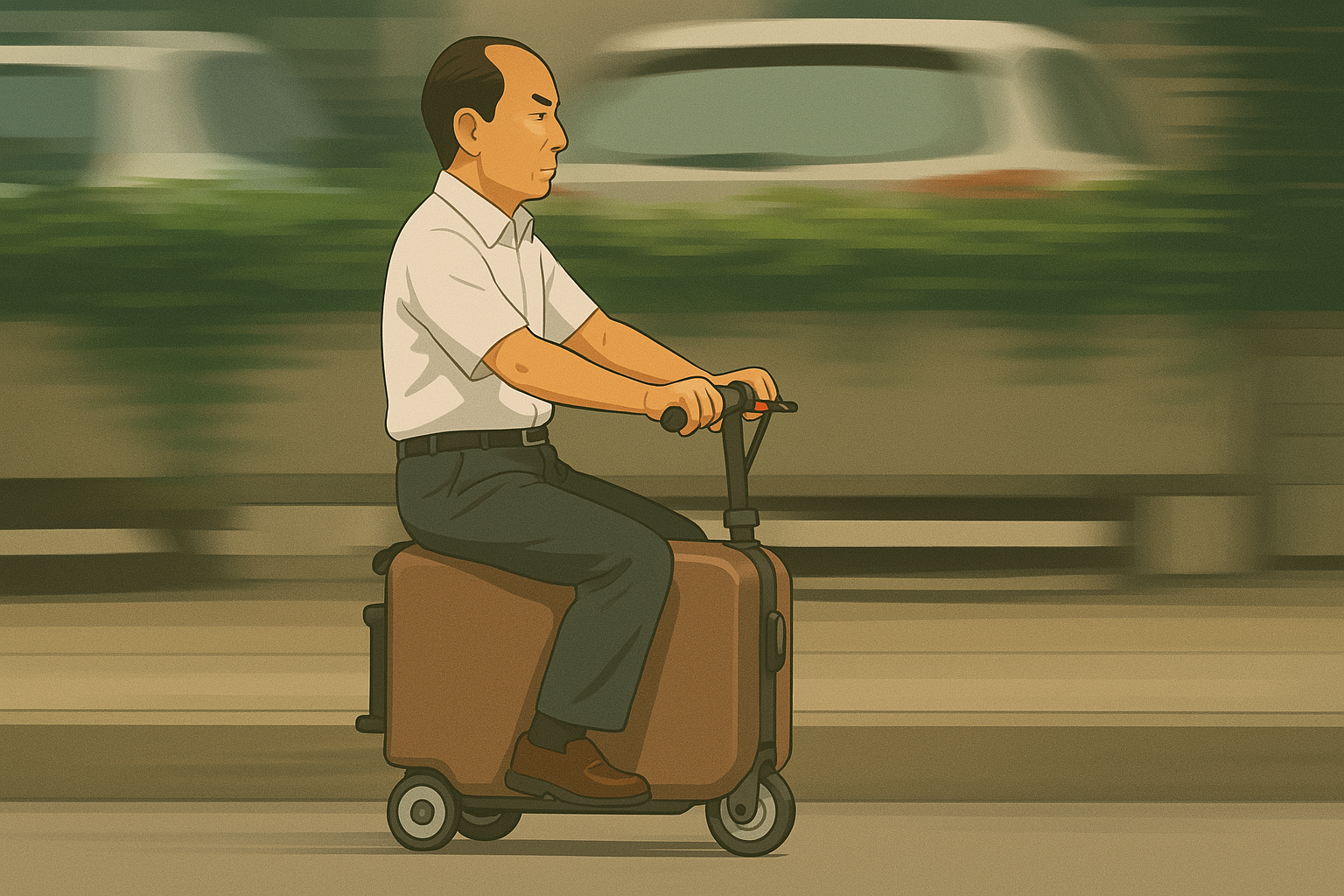 Sử Dụng Vali Điện Chạy Trên Đường Bộ Có Vi Phạm Giao Thông Không?