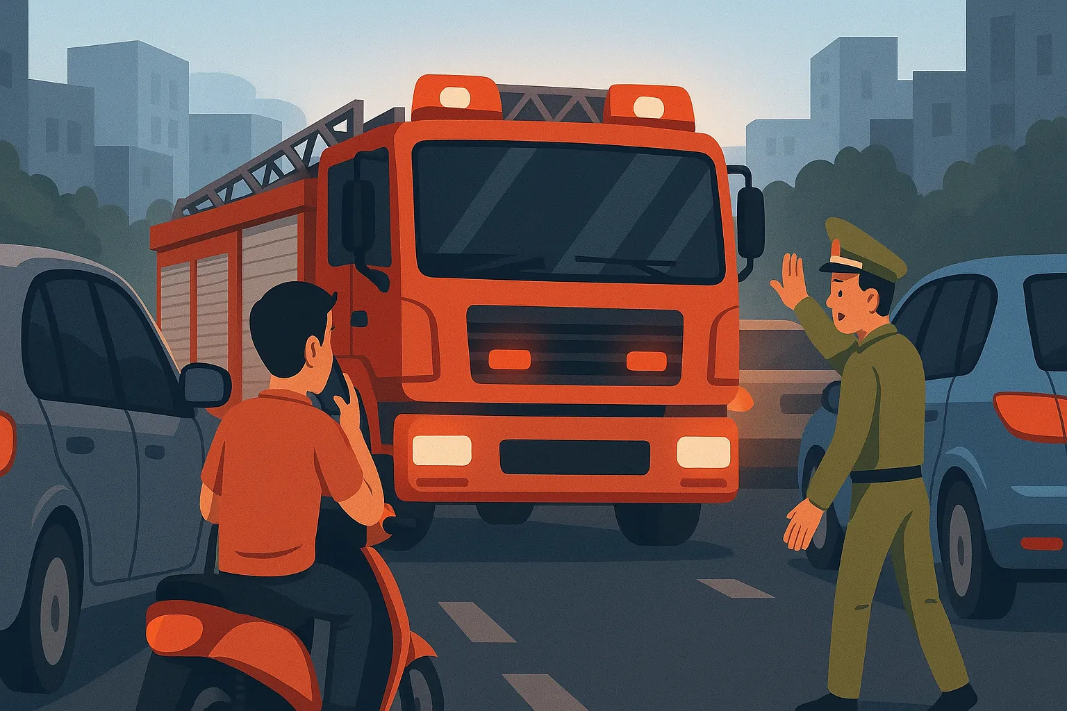 Người điều khiển phương tiện cản trở xe chữa cháy có bị xử phạt không?