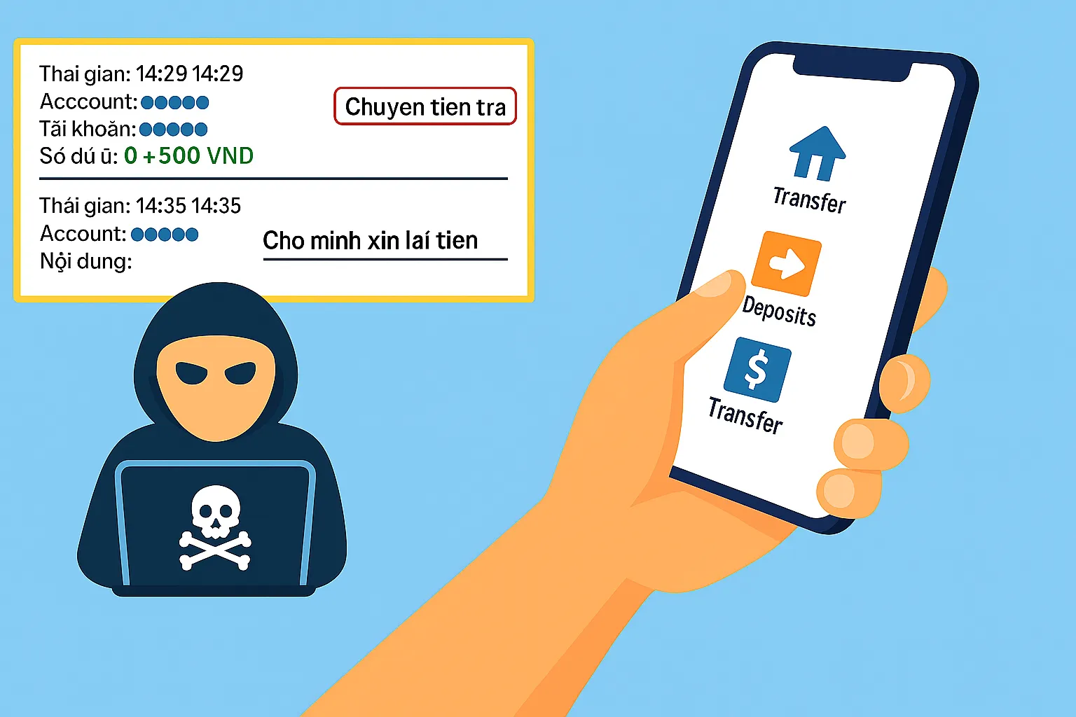 Nhận tiền chuyển khoản nhầm nên xử lý như thế nào?