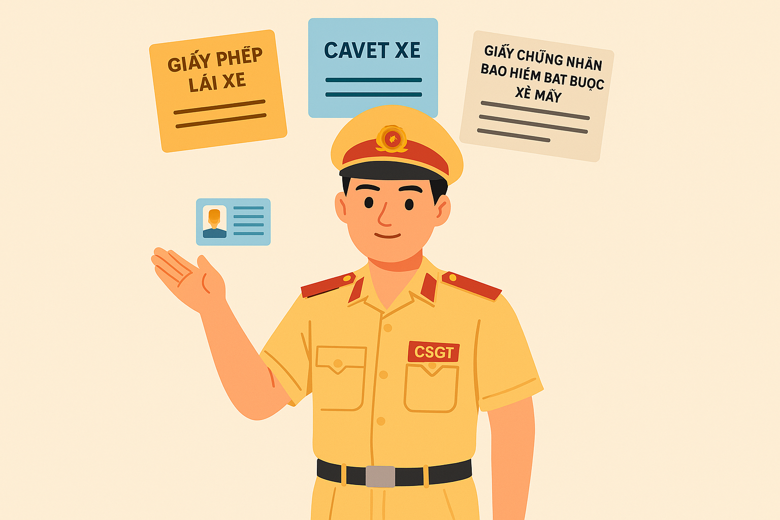 Các loại giấy tờ CSGT được quyền giữ khi xử lý vi phạm giao thông