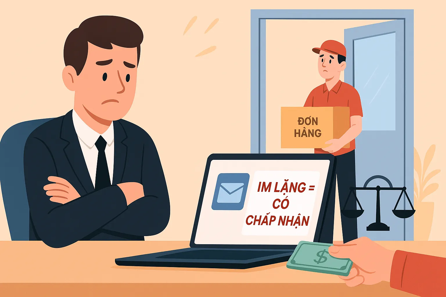 Sự im lặng của người nhận quảng cáo có được xem là chấp nhận giao kết không?