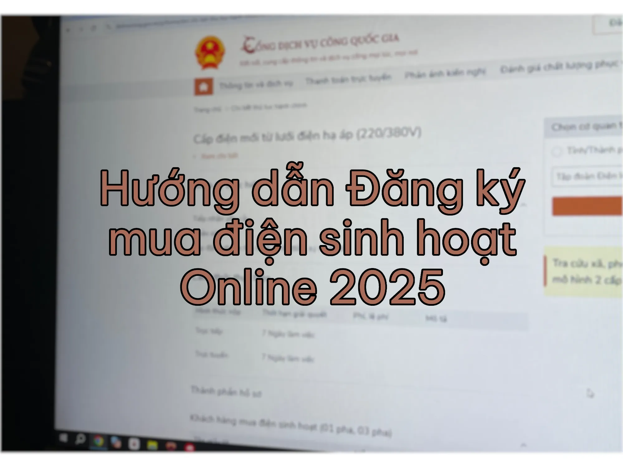 Hướng dẫn Đăng ký mua điện sinh hoạt Online 2025