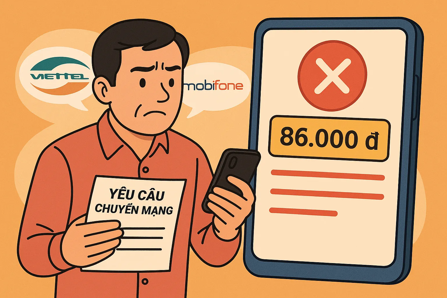 tình huống giả định Từ ngày 10/08/2025 khi chuyển mạng phải đáp ứng điều kiện gì?